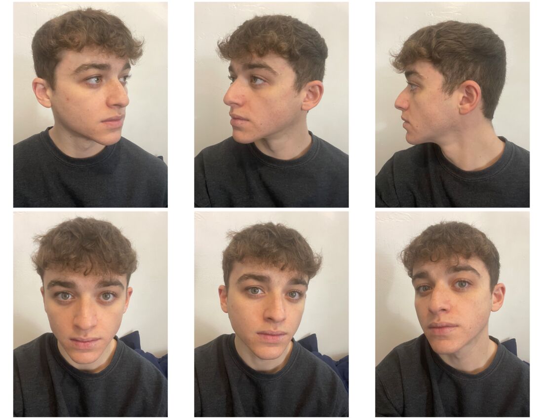 Selfies used to train a model on my face